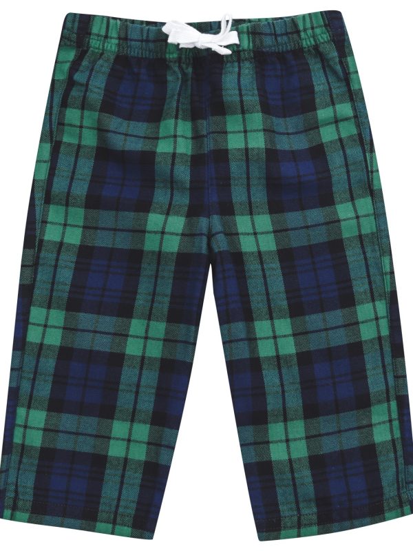 Green/Navy Check Tartan lounge trousers