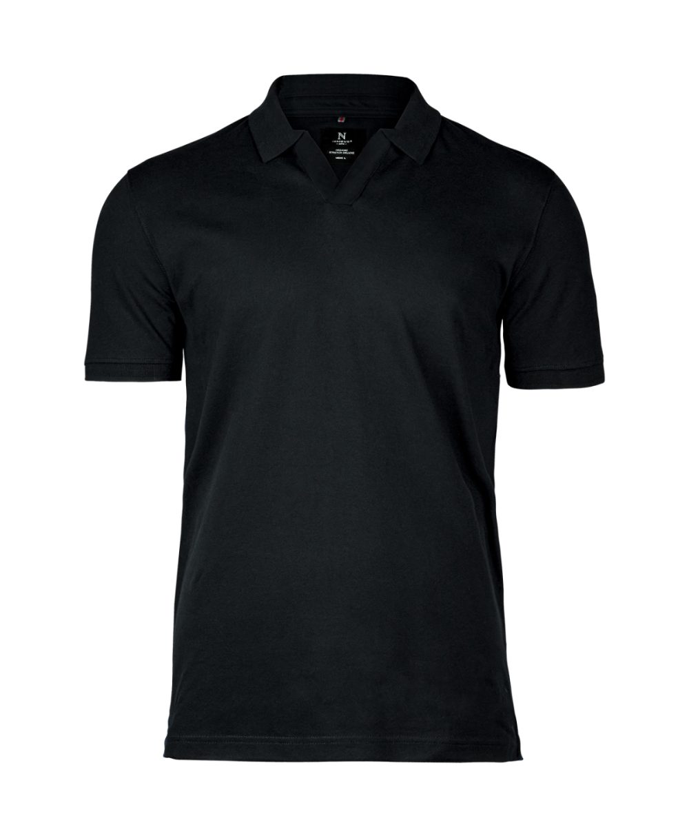 Black Harvard v-neck – stretch deluxe polo