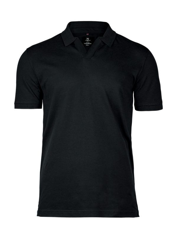 Black Harvard v-neck – stretch deluxe polo