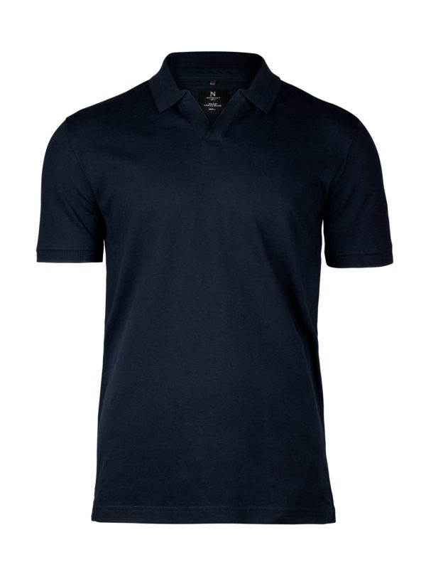 Dark Navy Harvard v-neck – stretch deluxe polo