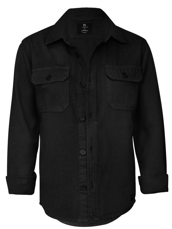 Black Napa unisex – versatile overshirt