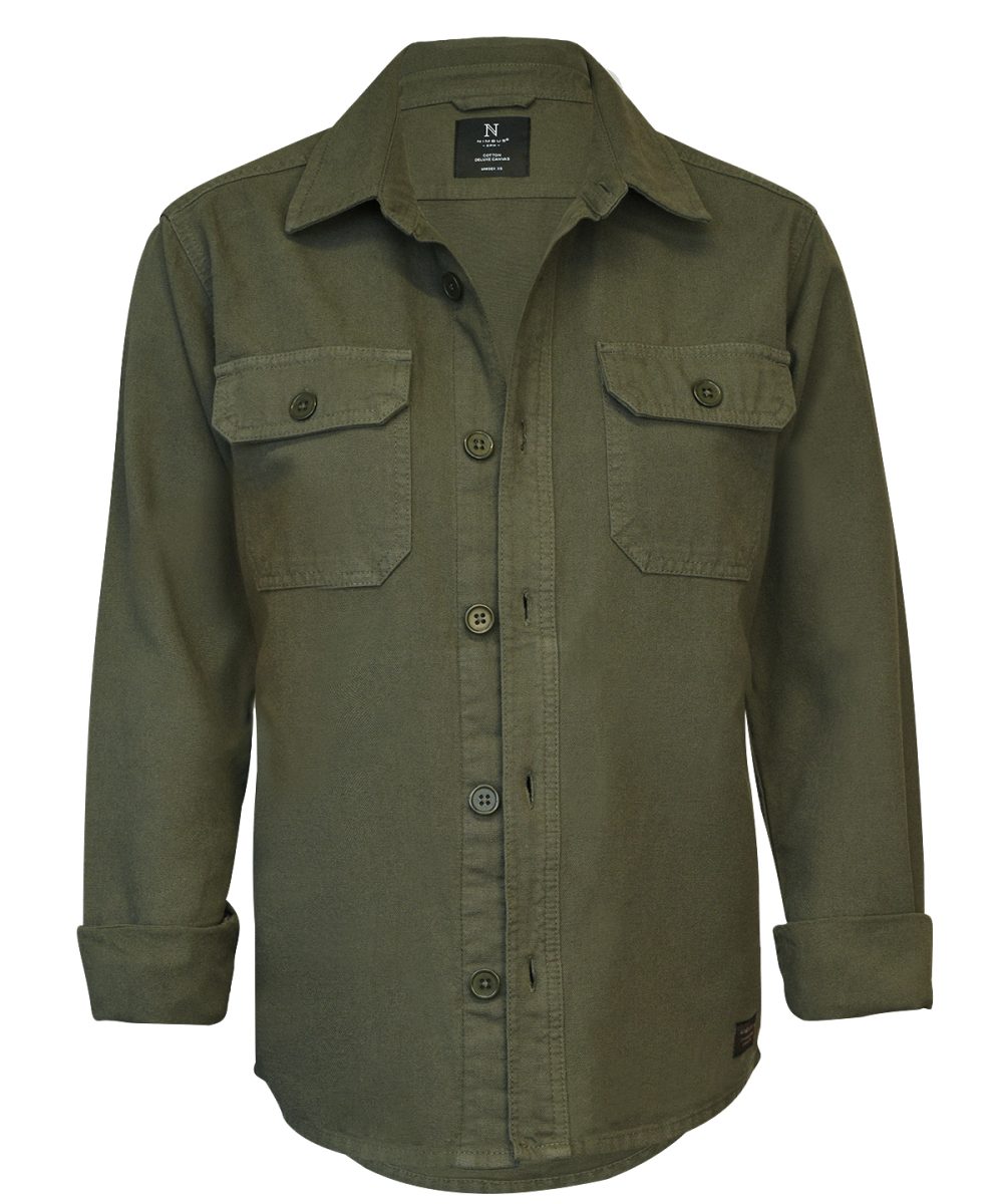 Light Olive Napa unisex – versatile overshirt