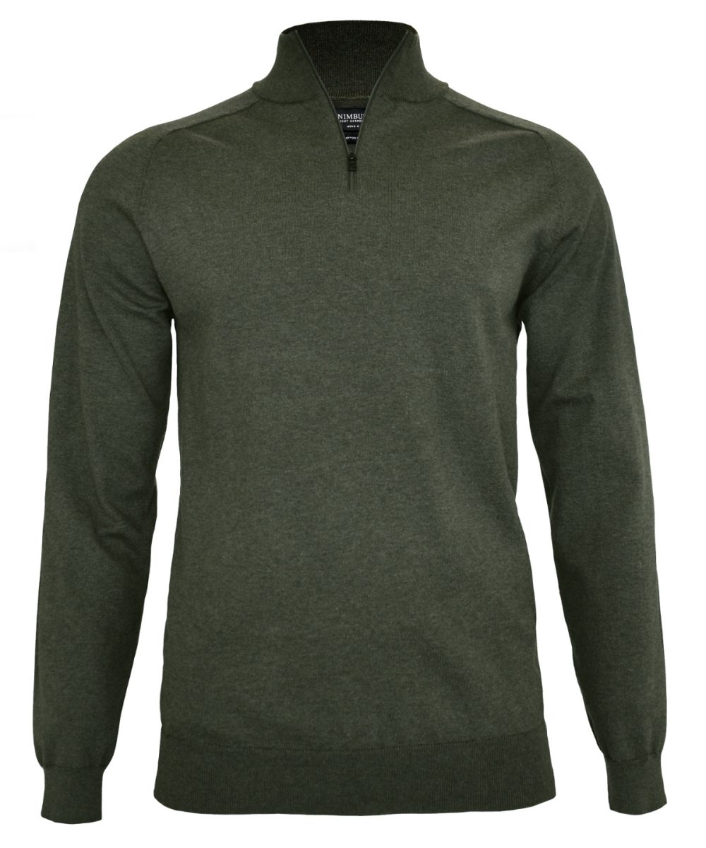 Olive Melange Brighton 1/4-zip