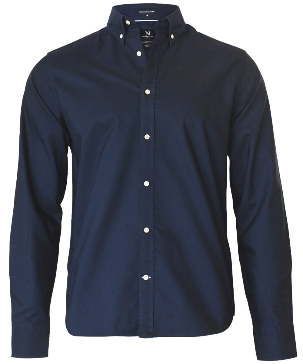 Ocean Blue Rochester modern fit – classic Oxford shirt