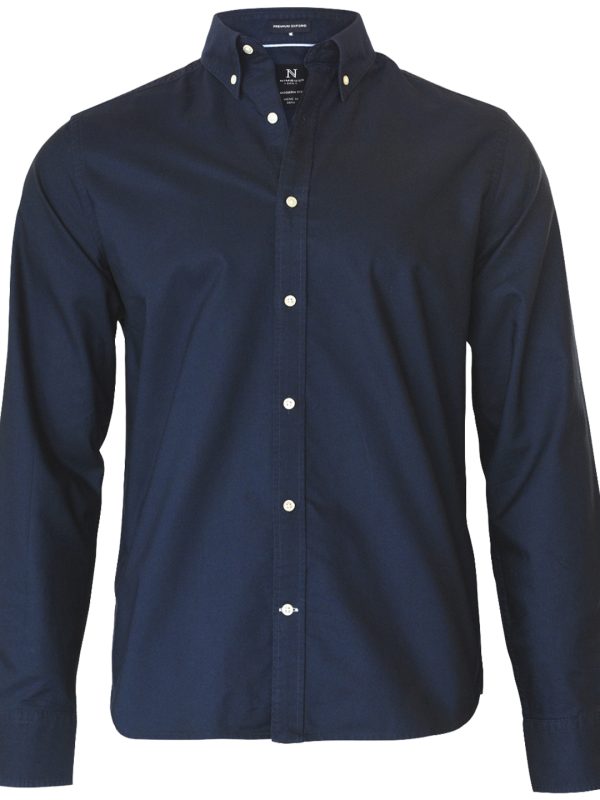 Ocean Blue Rochester modern fit – classic Oxford shirt