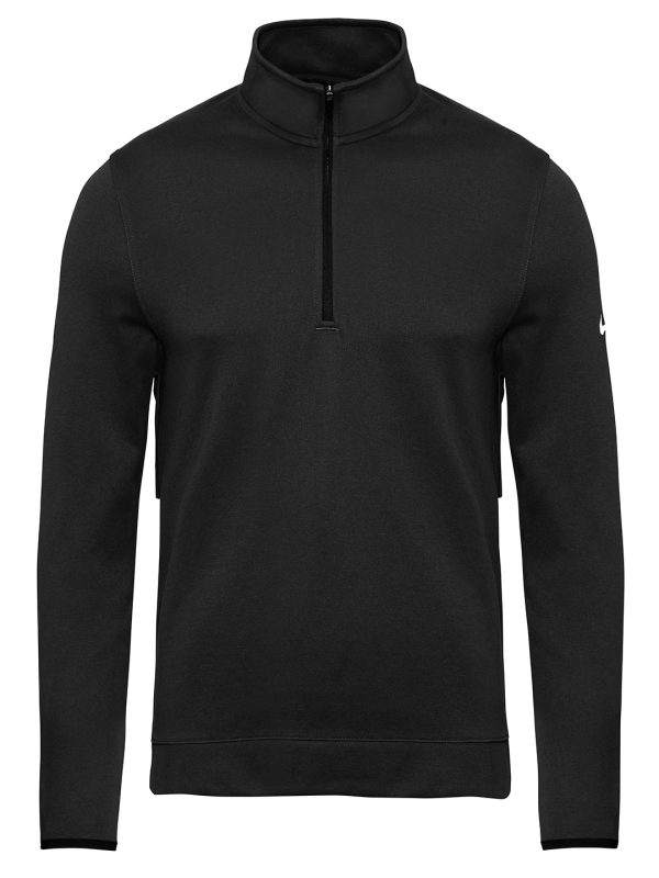 Black/White Nike Tour half-zip piqué top