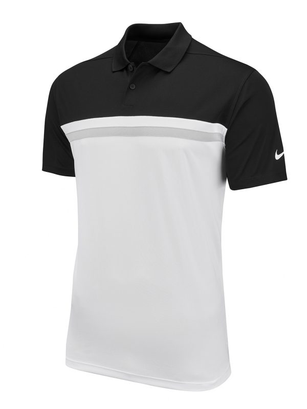 Black / White / Light Smoke Grey / White Nike Victory colour block polo