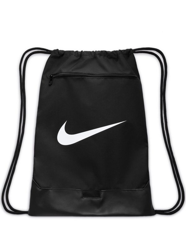 Black/Black/White Nike Brasilia drawstring (18 litre)