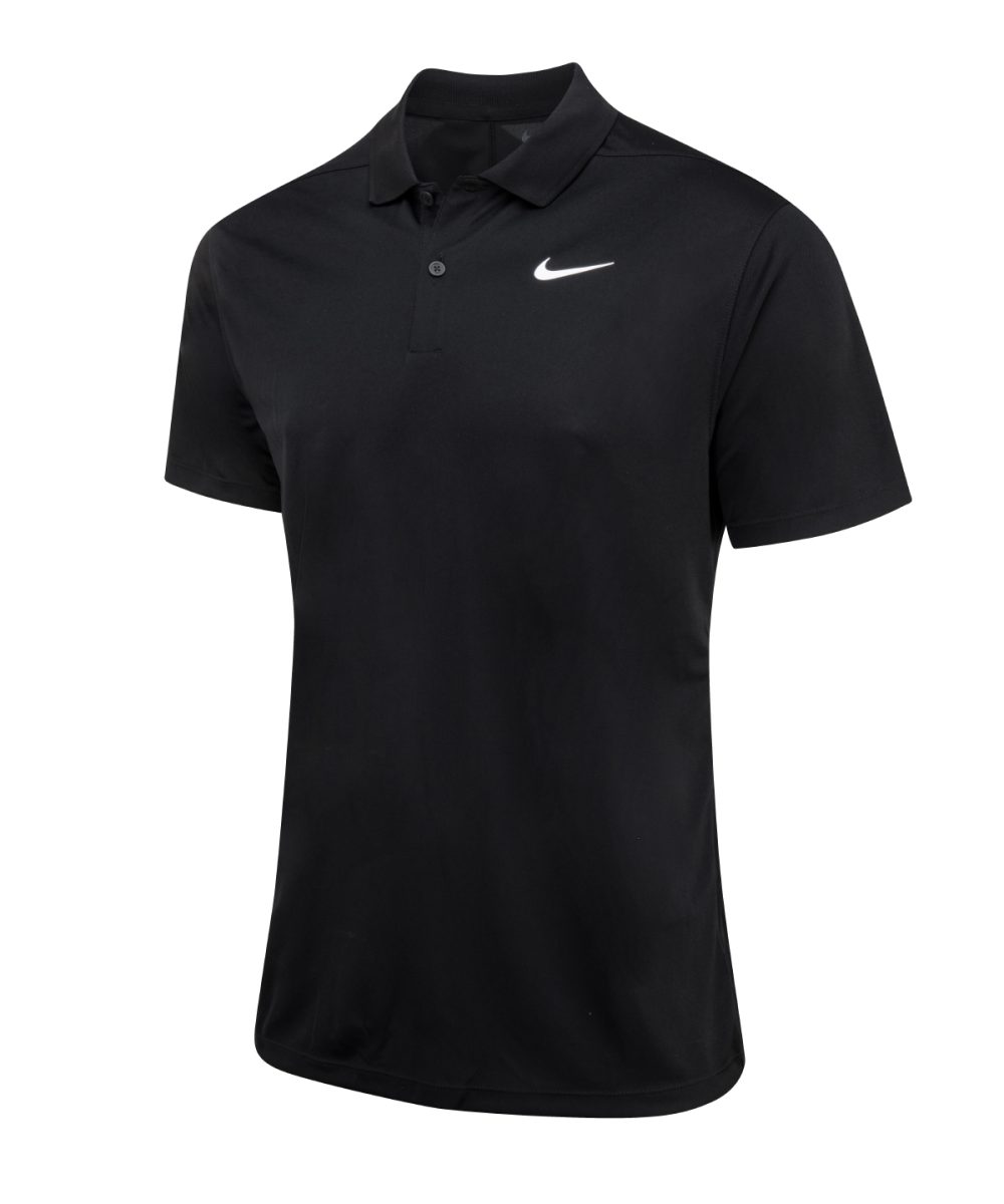 Black/White Nike Dri-FIT victory solid polo