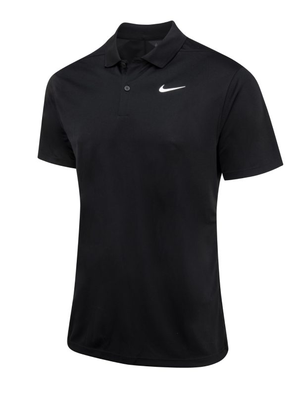 Black/White Nike Dri-FIT victory solid polo