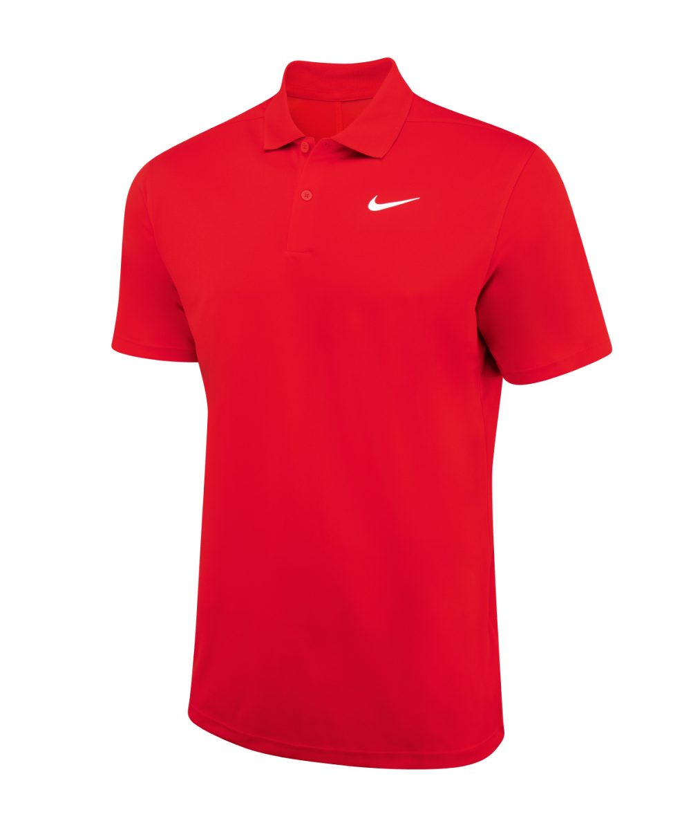 University Red/White Nike Dri-FIT victory solid polo