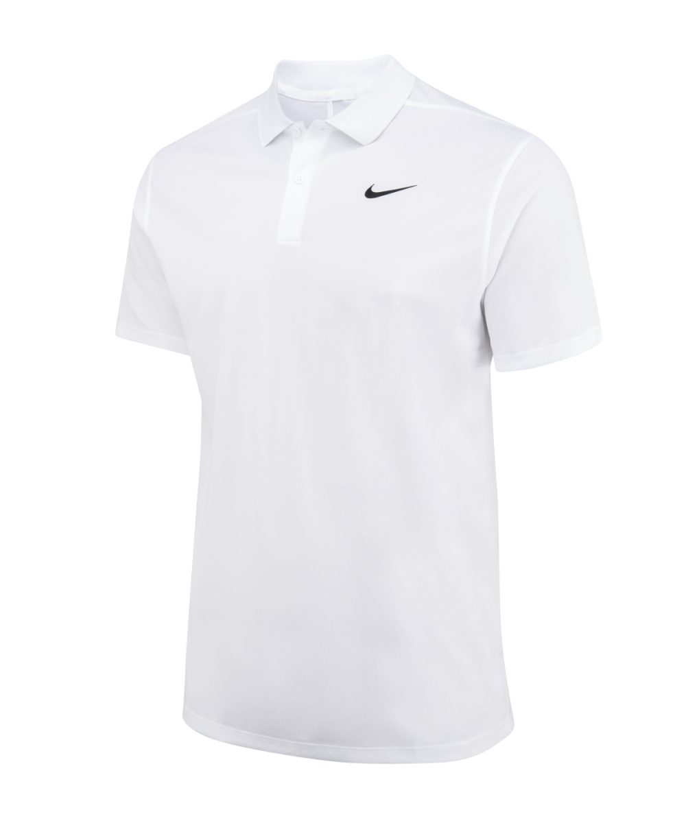 White/Black Nike Dri-FIT victory solid polo