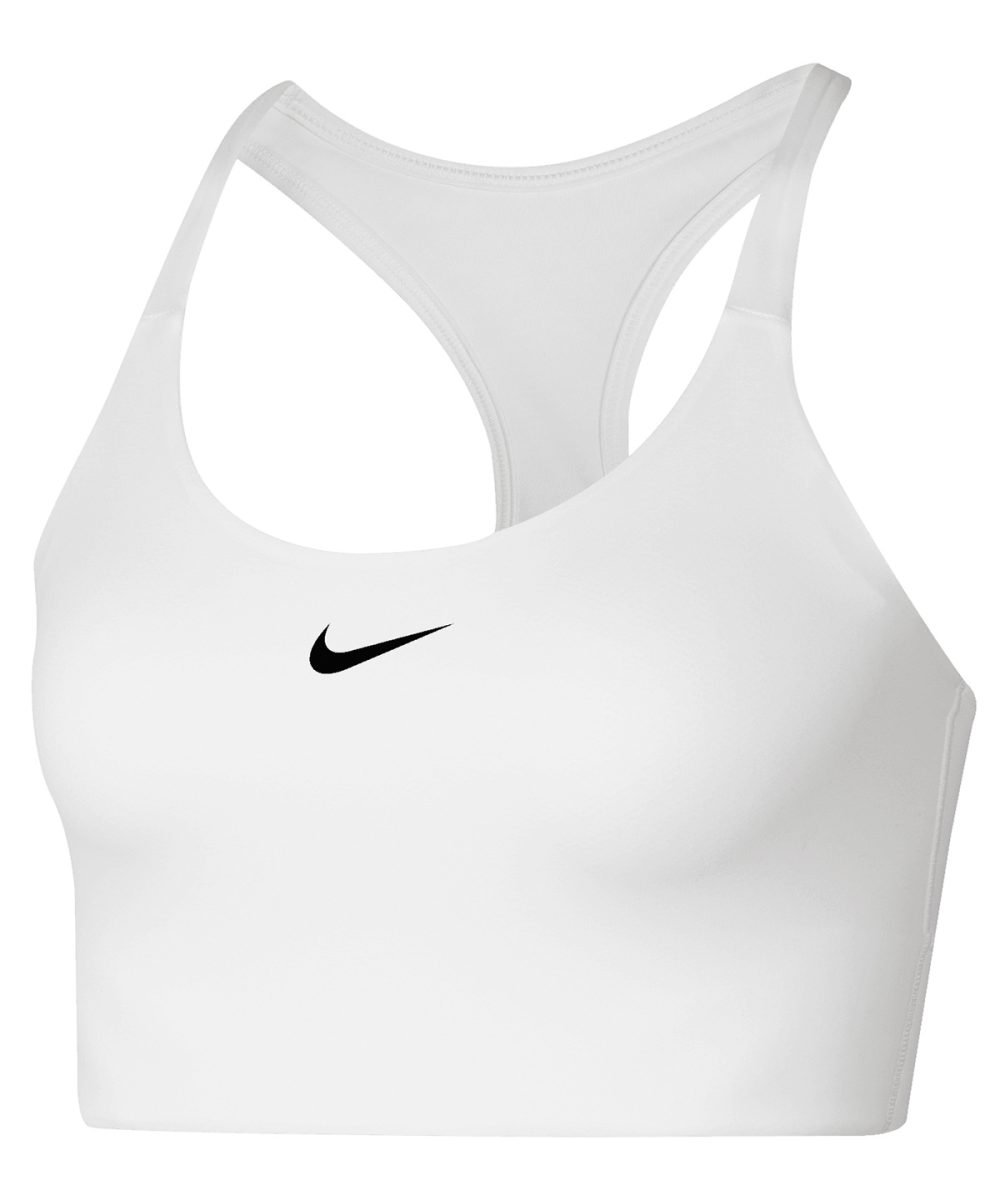 White/Black Women’s Nike Dri-FIT Swoosh one-piece bra