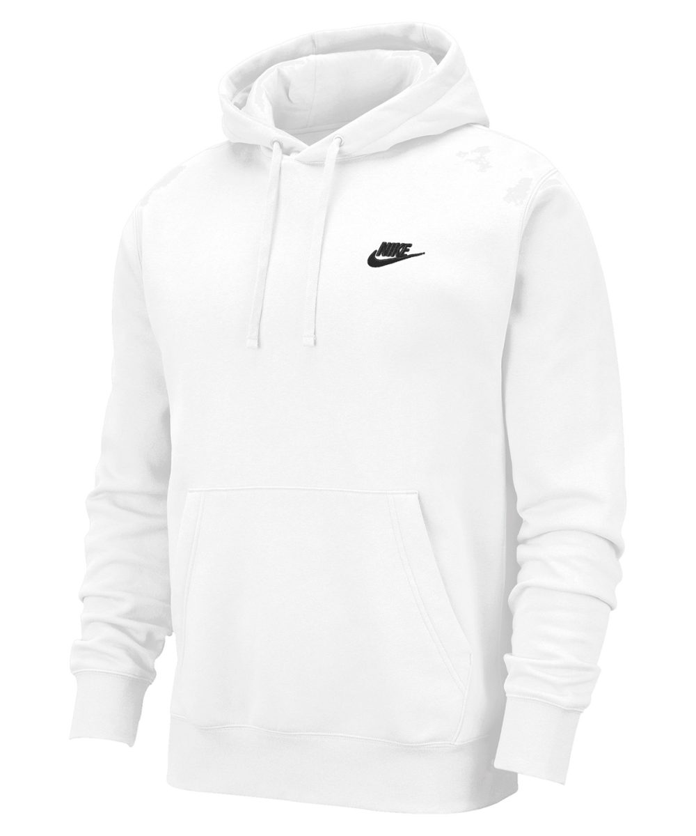 White/White/Black Nike Club hoodie