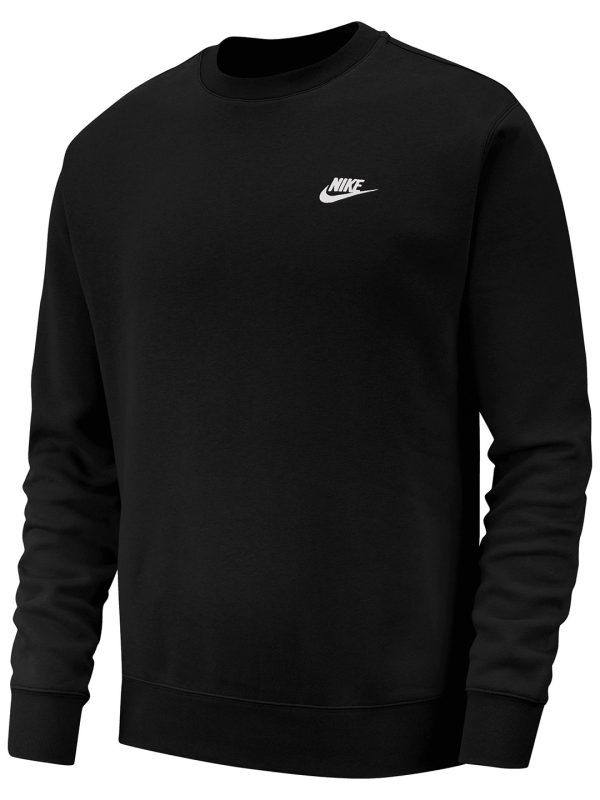 Black/White Nike Club crew