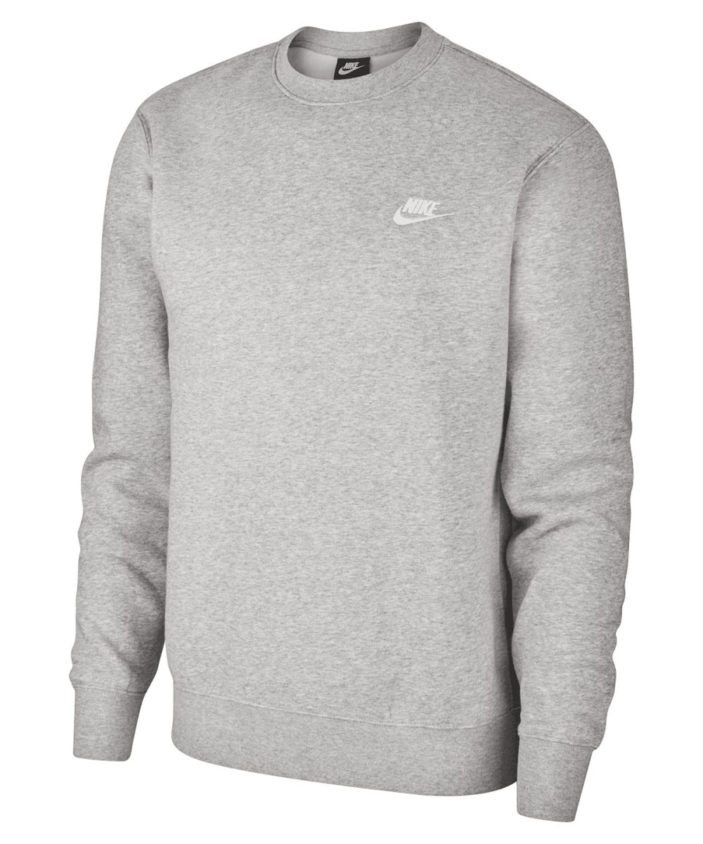 Dark Grey Heather/White Nike Club crew