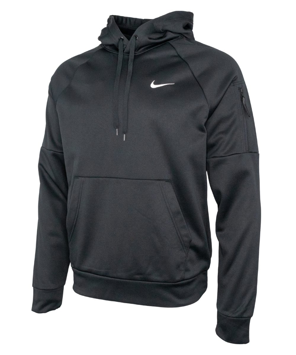 Black/Black/White Nike men’s pullover fitness hoodie