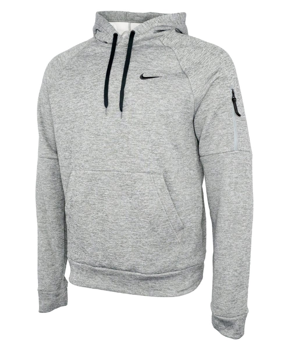 Charcoal Heather/Dark Smoke Grey/Black Nike men’s pullover fitness hoodie