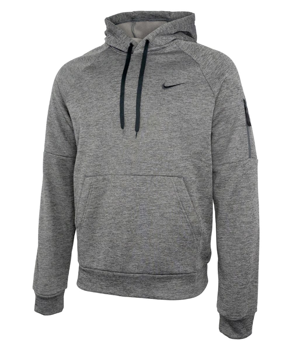 Dark Grey Heather/Particle Grey/ Black Nike men’s pullover fitness hoodie