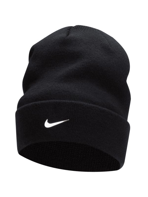 Black/Metallic Silver Nike Peak beanie