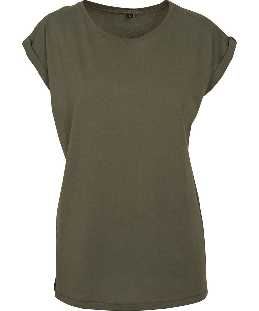Olive Women’s regular extended shoulder tee