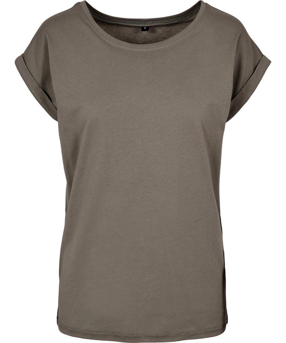 Pale Olive Women’s regular extended shoulder tee