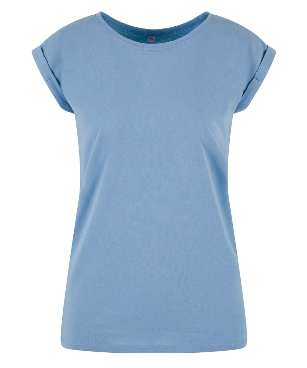 Powder Blue Women’s regular extended shoulder tee
