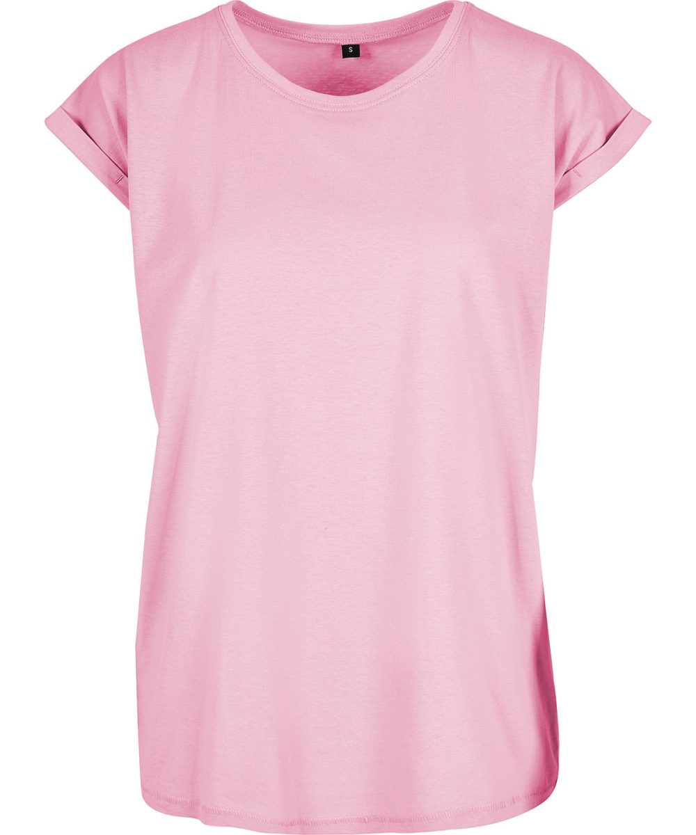 Soft Pink Women’s regular extended shoulder tee