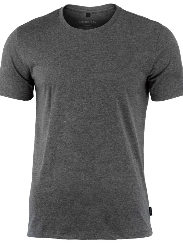 Black Melange Orlando – soft round neck t-shirt