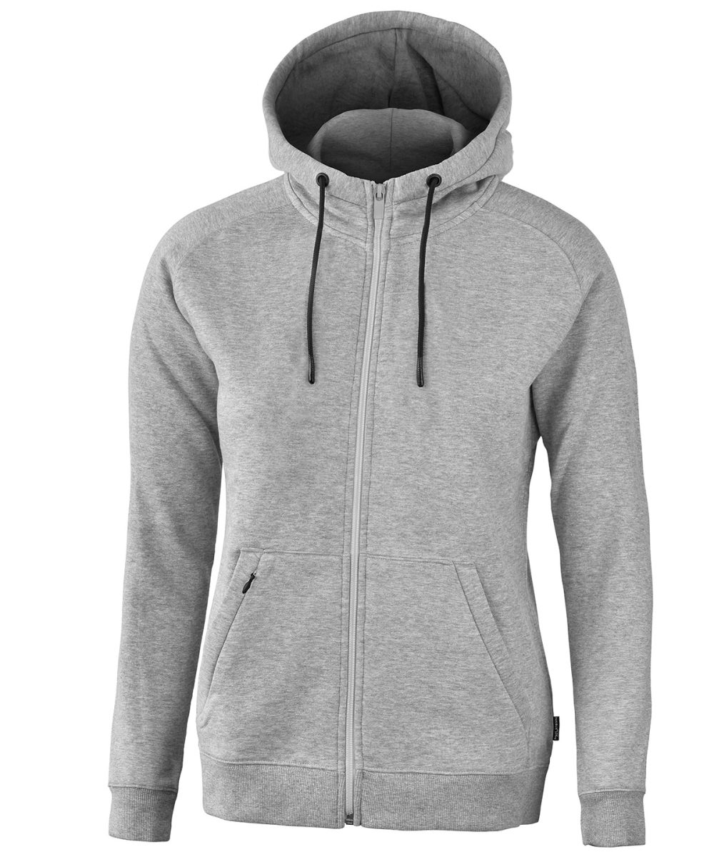 Grey Melange Women’s Lenox – athletic full-zip hoodie