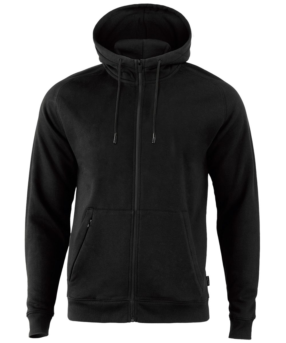 Black Lenox – athletic full-zip hoodie