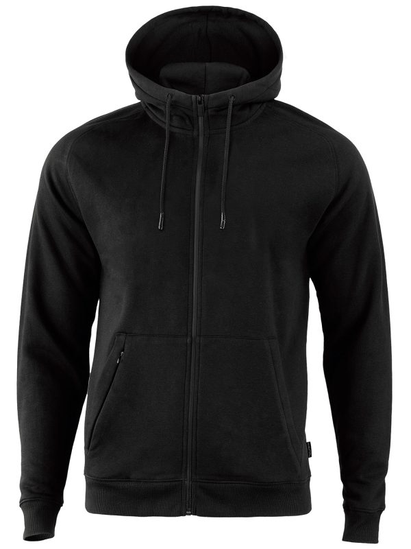 Black Lenox – athletic full-zip hoodie