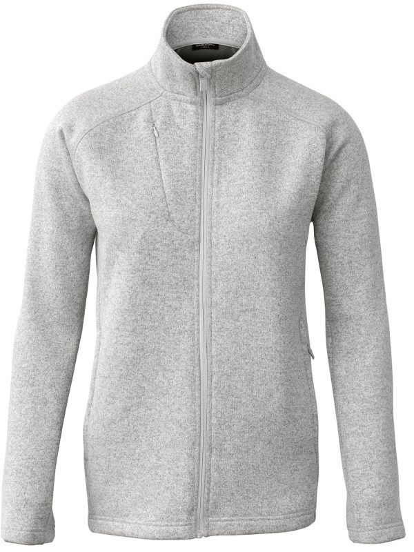 Light Grey Melange Women’s Montana – knitted fleece jacket