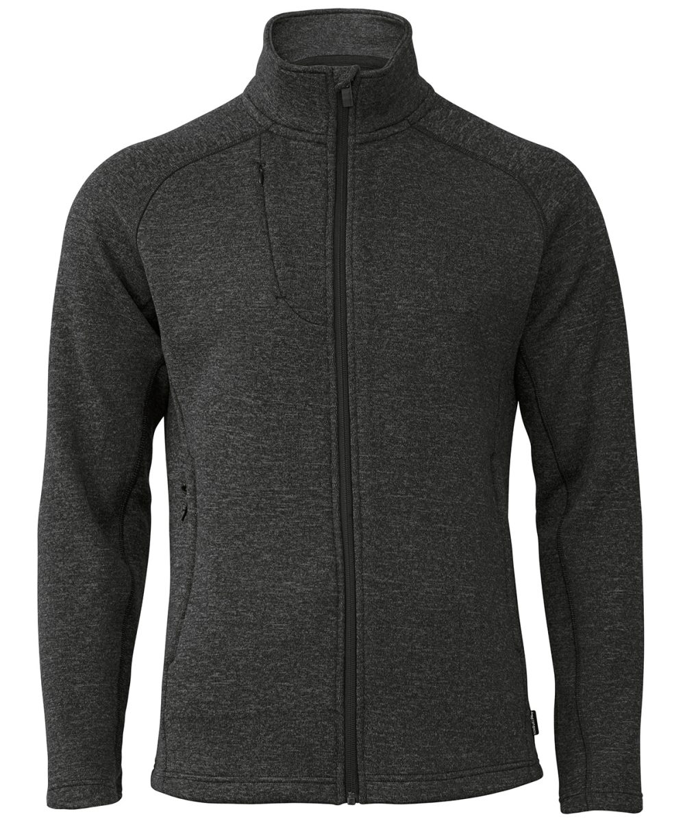 Dark Grey Melange Montana – knitted fleece jacket