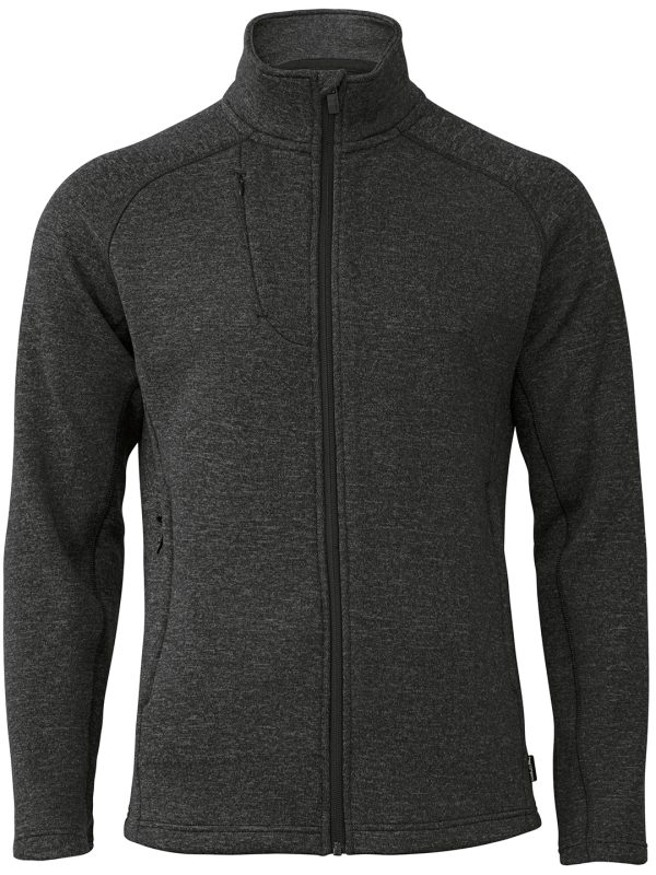 Dark Grey Melange Montana – knitted fleece jacket