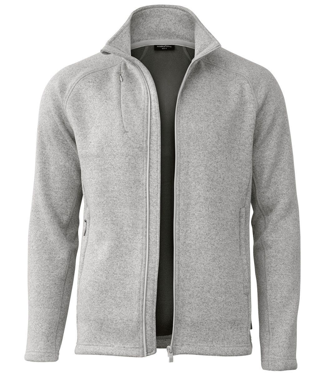 Light Grey Melange Montana – knitted fleece jacket