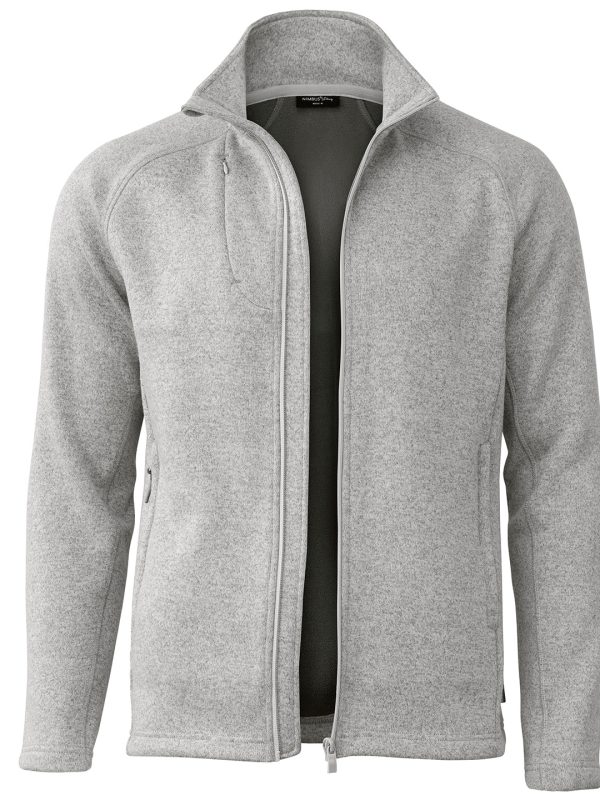 Light Grey Melange Montana – knitted fleece jacket