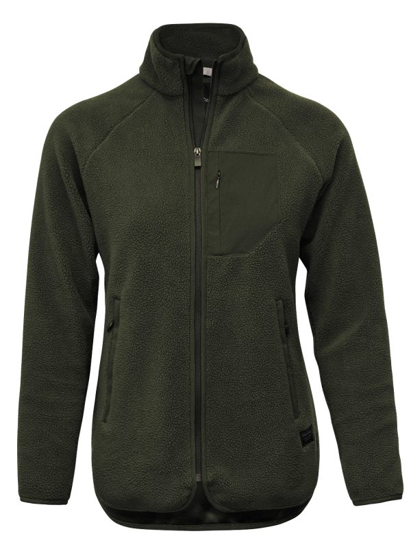 Olive Women’s Timberlake – modern sherpa fleece