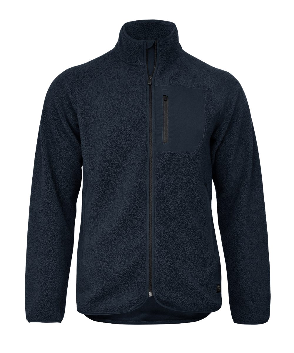 Dark Navy Timberlake – modern sherpa fleece