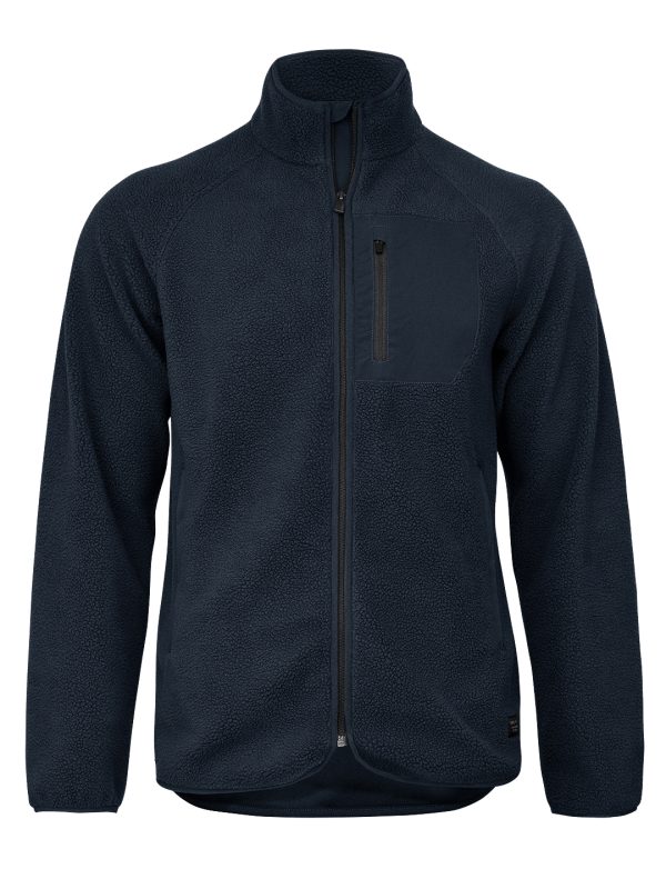 Dark Navy Timberlake – modern sherpa fleece