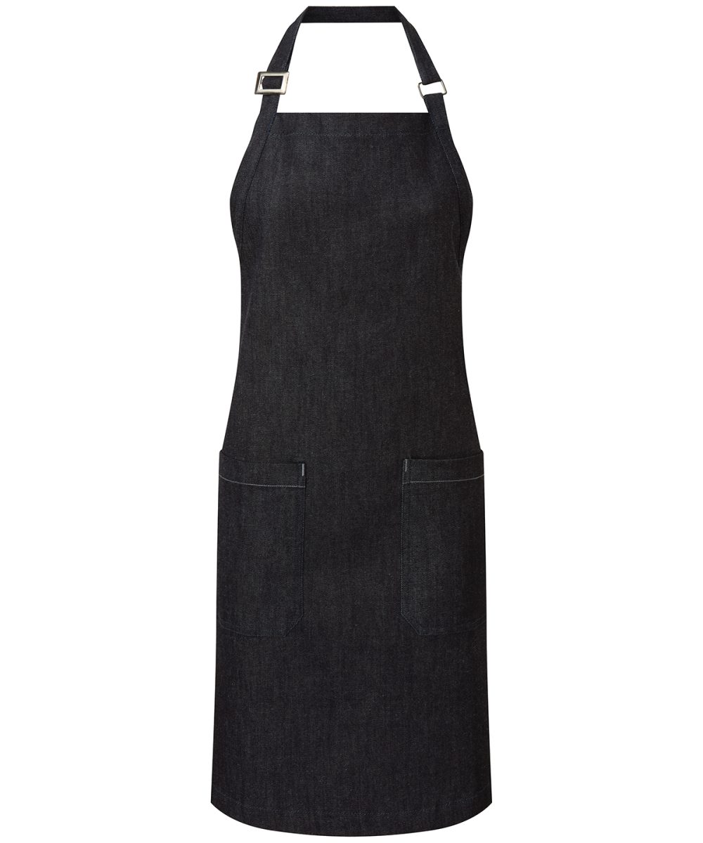 Indigo Denim Cotton denim bib apron