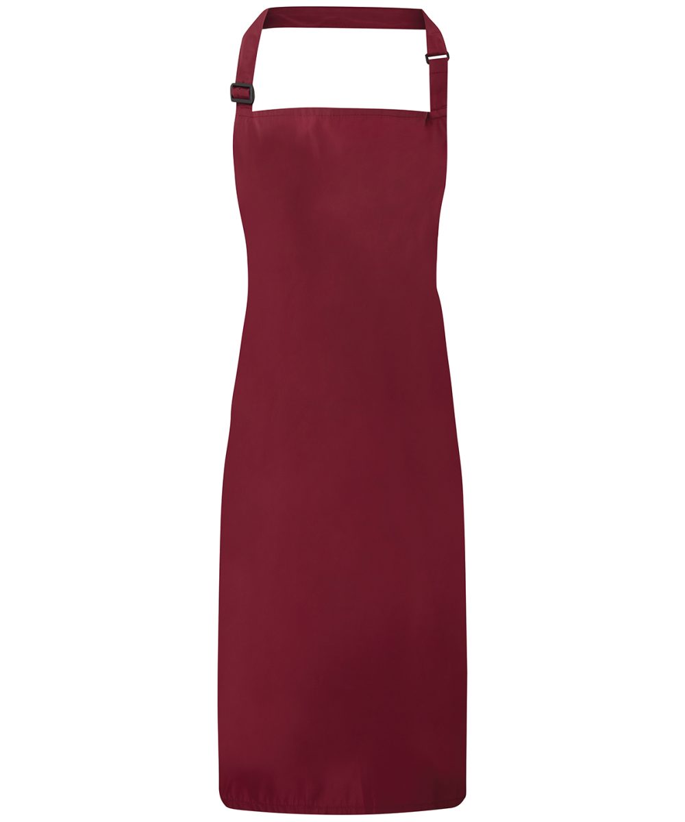 Burgundy Waterproof bib apron