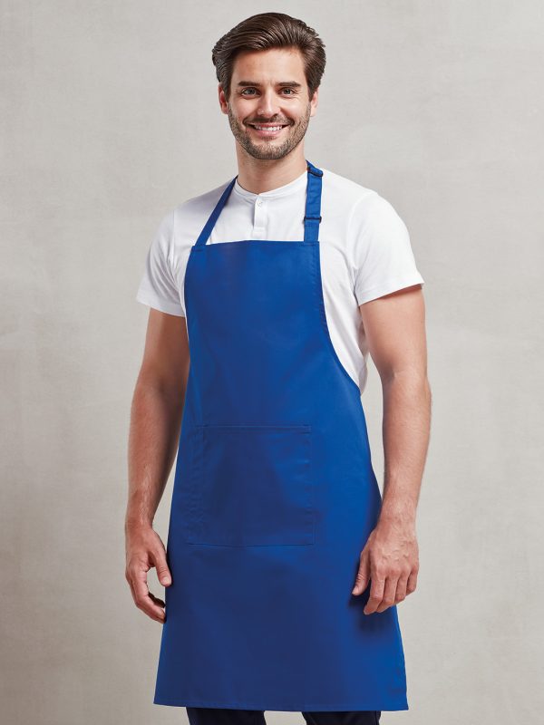 Colours bib apron with pocket