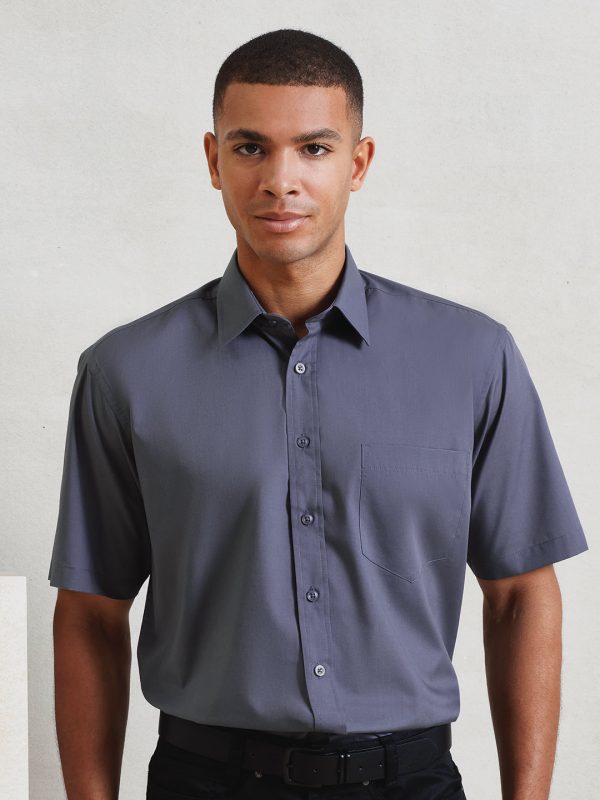 Short sleeve poplin shirt