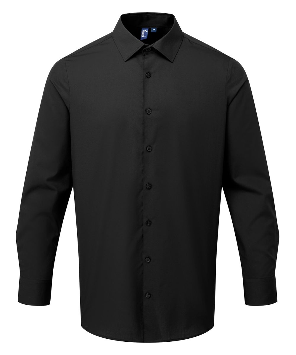 Black Long sleeve ‘Recyclight’ poplin shirt