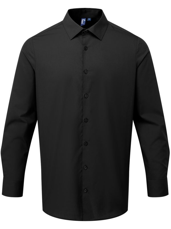 Black Long sleeve ‘Recyclight’ poplin shirt