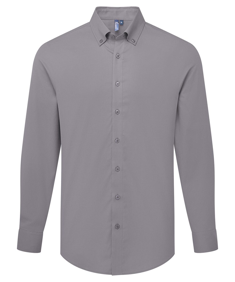 Steel Grey ‘Supreme’ Oxford long sleeve shirt