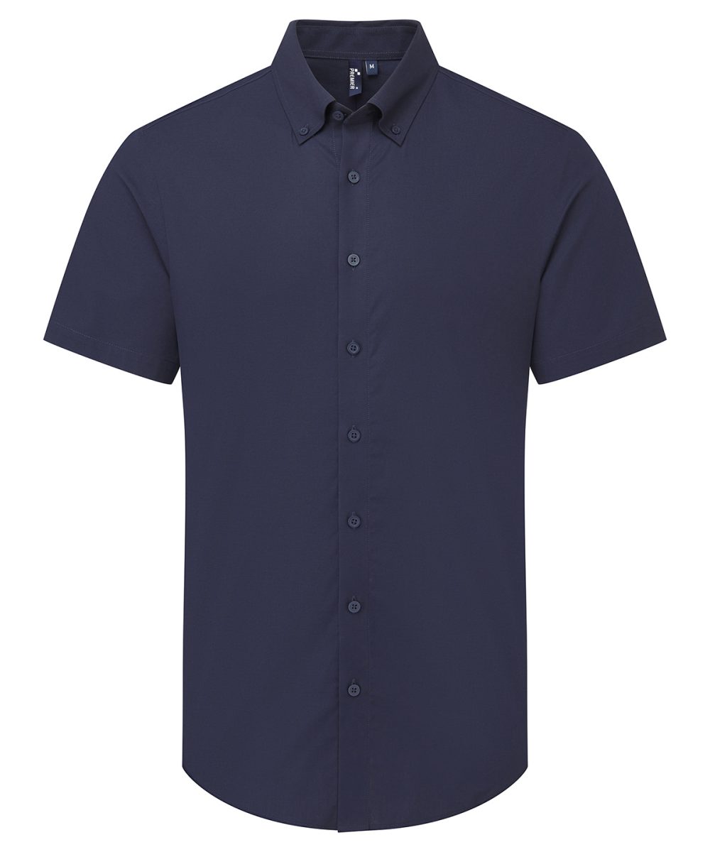 Navy ‘Supreme’ Oxford short sleeve shirt