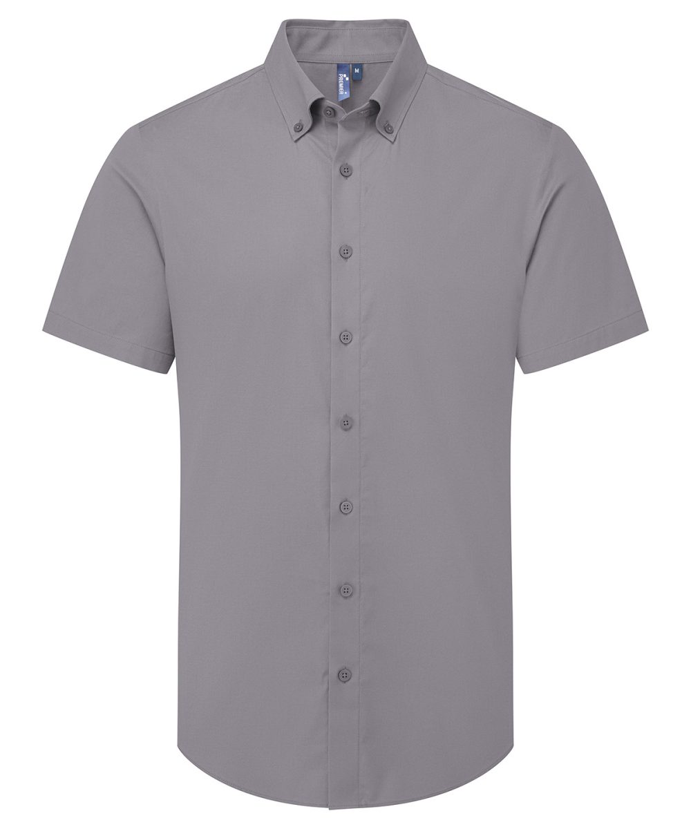 Steel Grey ‘Supreme’ Oxford short sleeve shirt