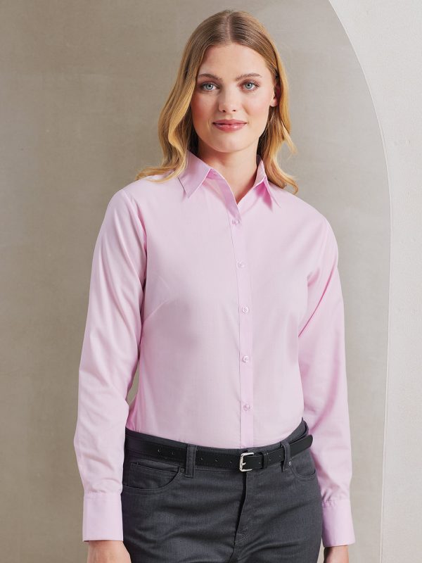 Women's poplin long sleeve blouse